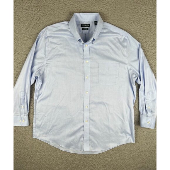 Lauren Ralph Lauren Mens Size 17.5 32/33 Regular Fit Stretch Button Down Shirt - Picture 1 of 11